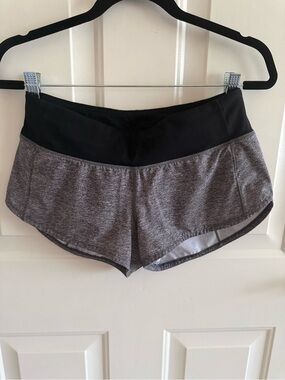 lululemon athletica Black and Gray Two-Tone Women's Athletic Shorts